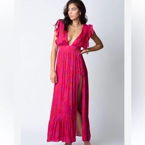 Stillwater The Brand- Jessie Midi Pink Floral Dress